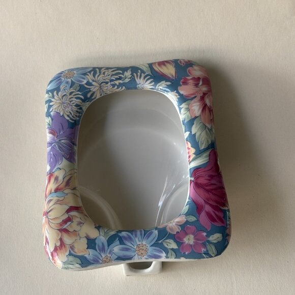 Vtg 80s Floral Ceramic Picture Frame - Picture 8 of 8